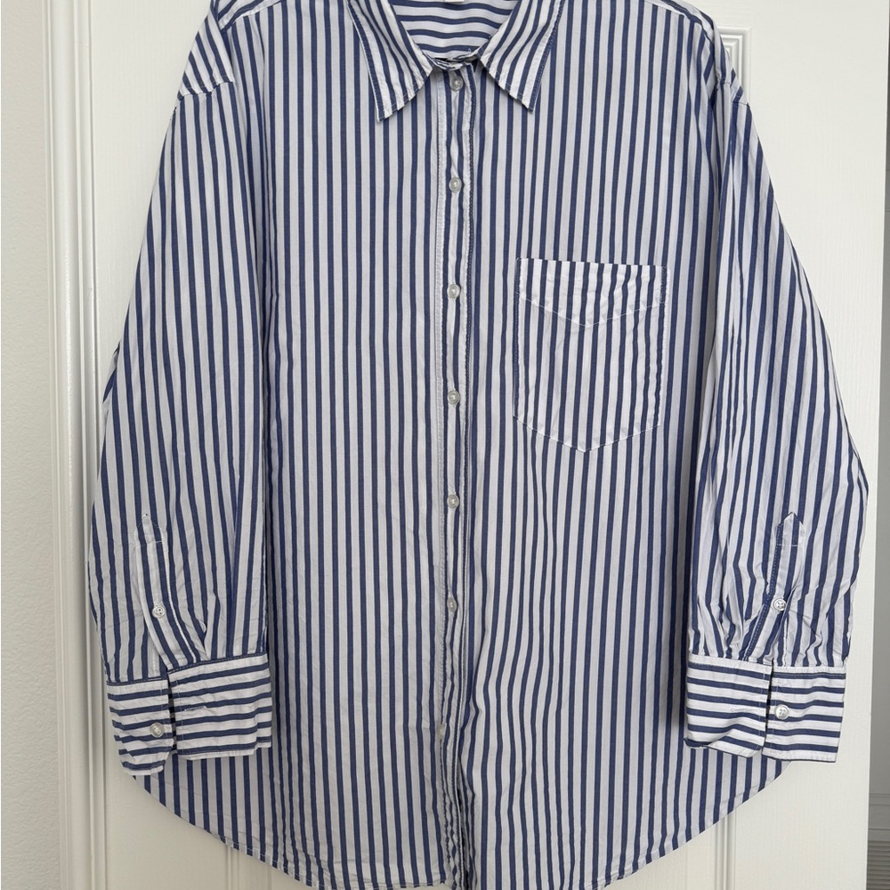 Blue Striped Cotton Shirt